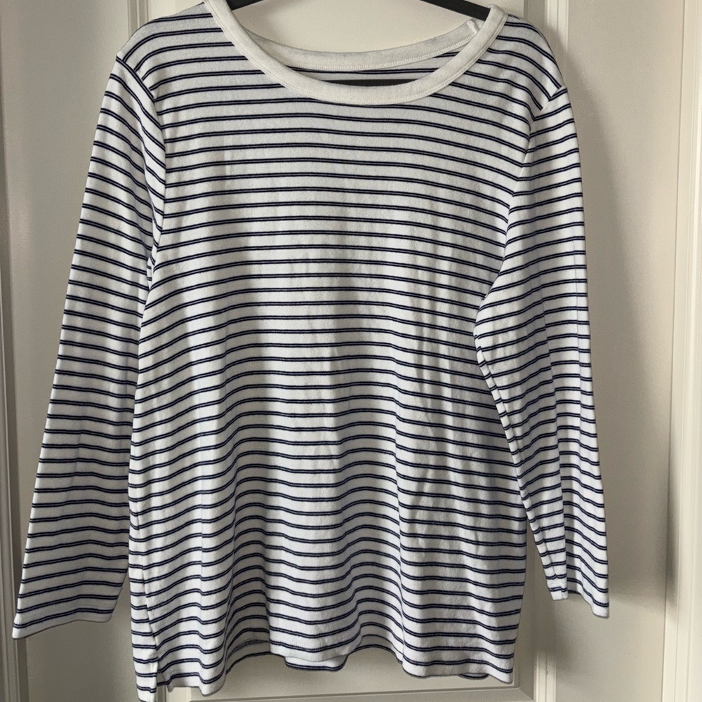 Old Navy Navy and White Striped Top